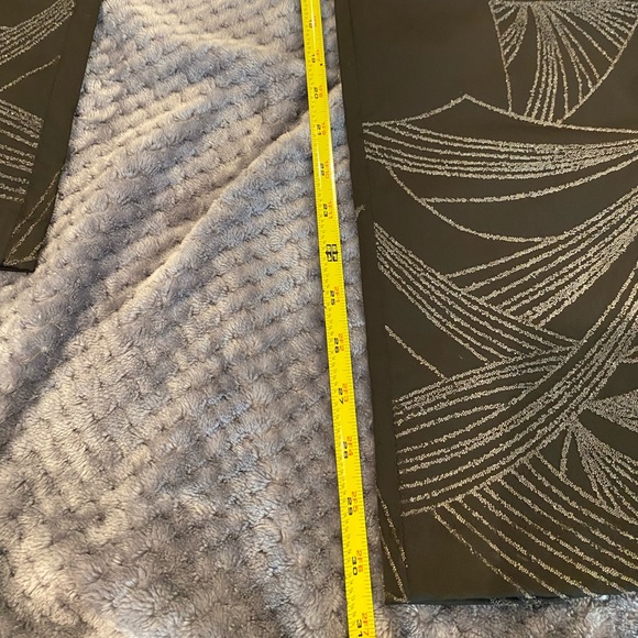 Super cool NWT Express black satin pant with clear bead pattern sz7/8 - Picture 9 of 10